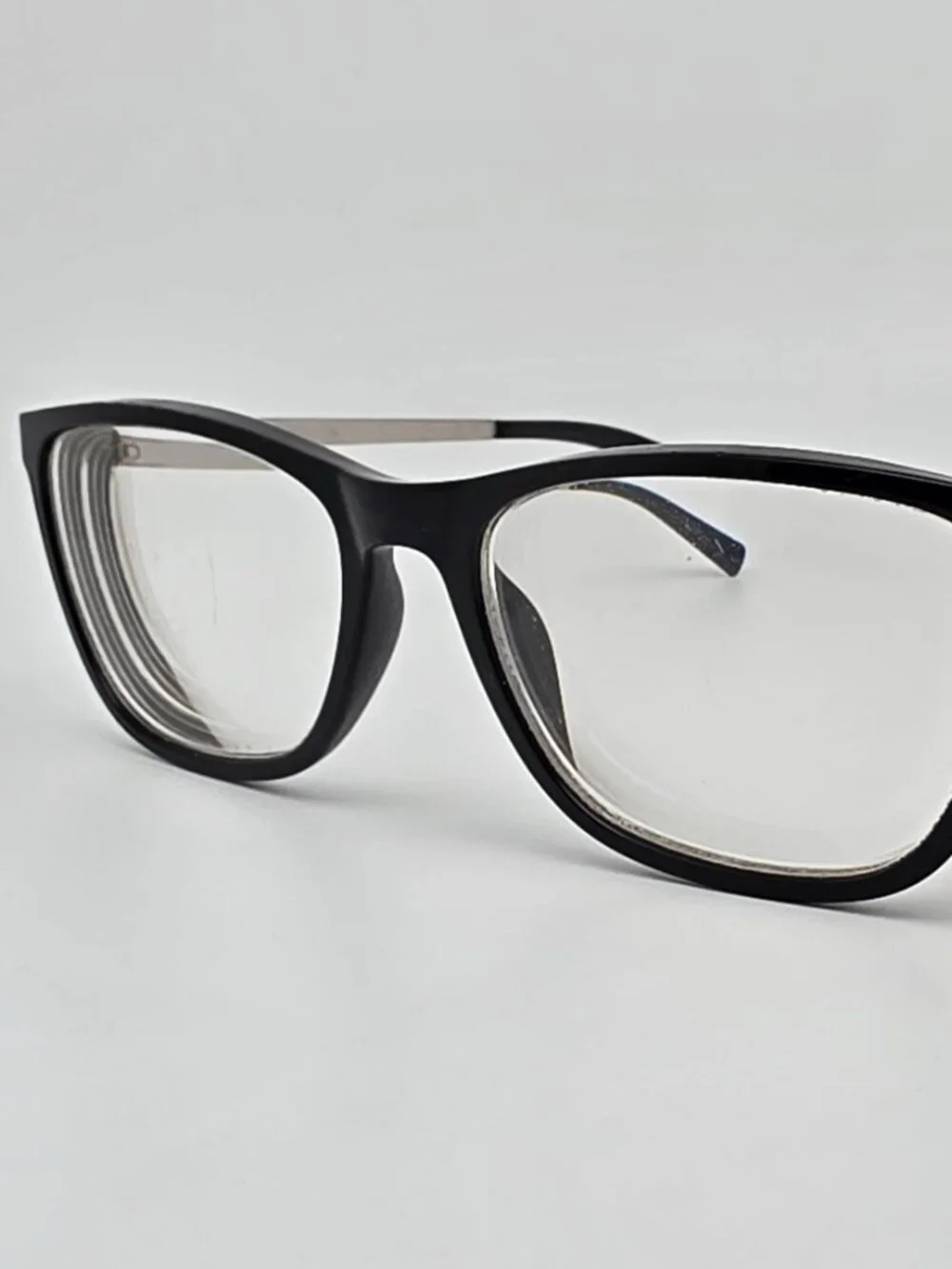 Armani Exchange AX3028 8158 Black Silver Eyeglasses Frame w/ Flexhinge 53-16-140